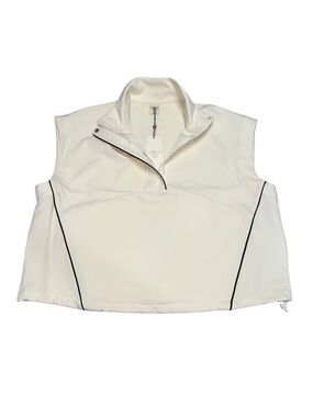 CALIA Sleeveless Quarter Zip Pullover Pure Ivory Women’s | M | NWT